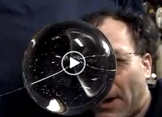 Free Floating Sphere of Water