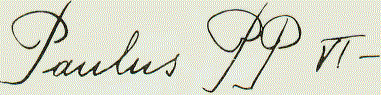 Pope Paul VI's signature